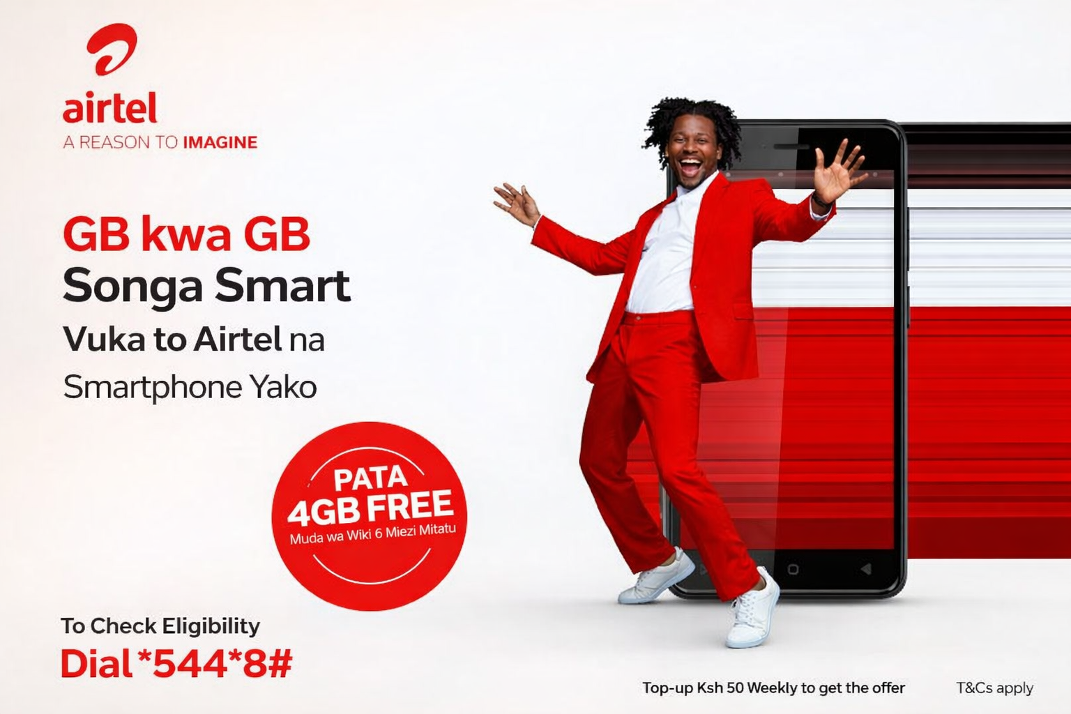 Airtel Kenya GB kwa GB campaign - Pata 4GB Free