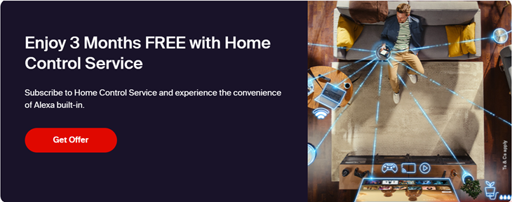 Etisalat Home Control Service promotional offer with Alexa integration