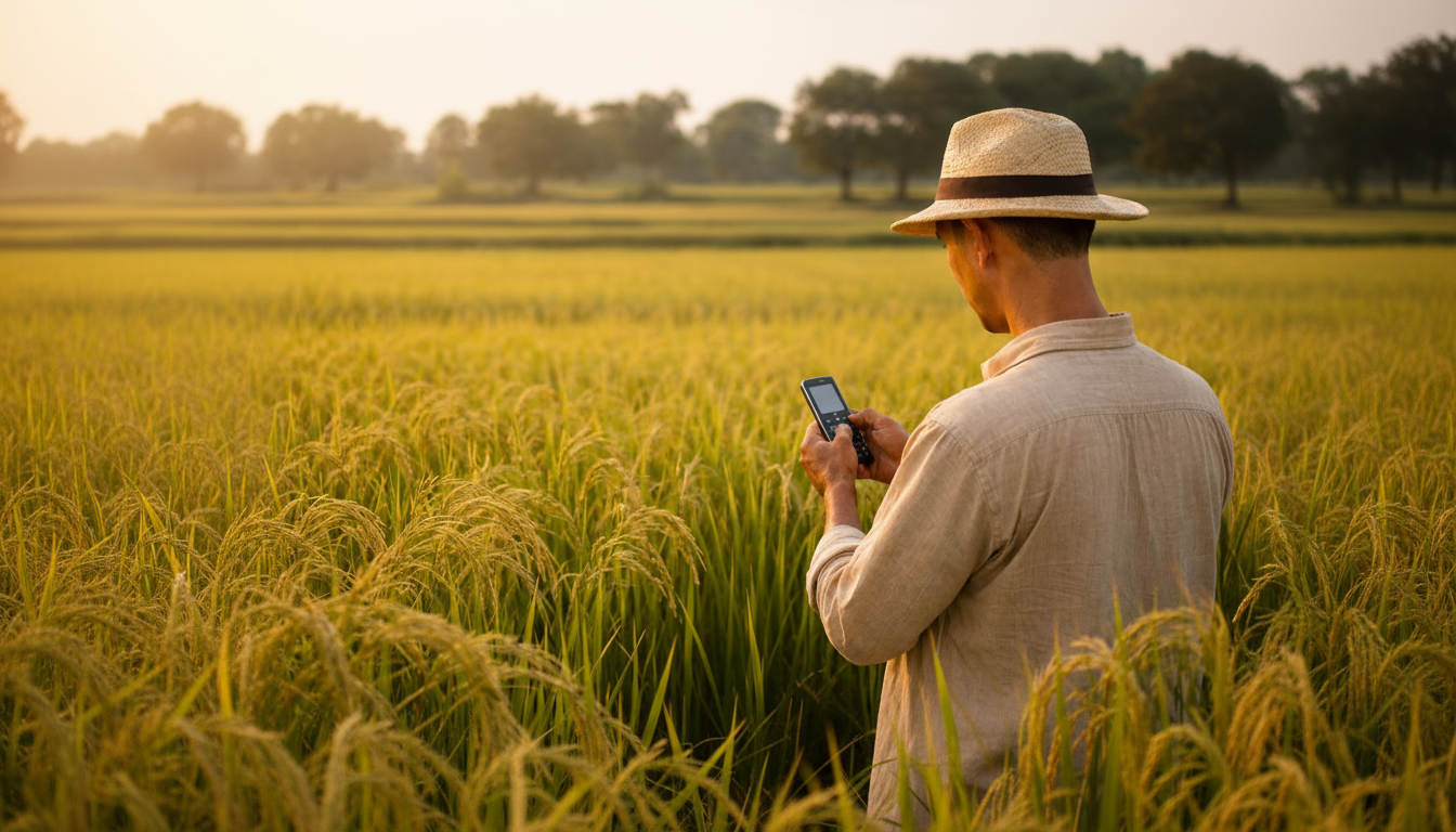 Rural user with mobile phone - bridging the digital divide